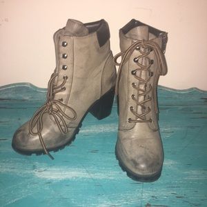 Olive Green Combat Booties